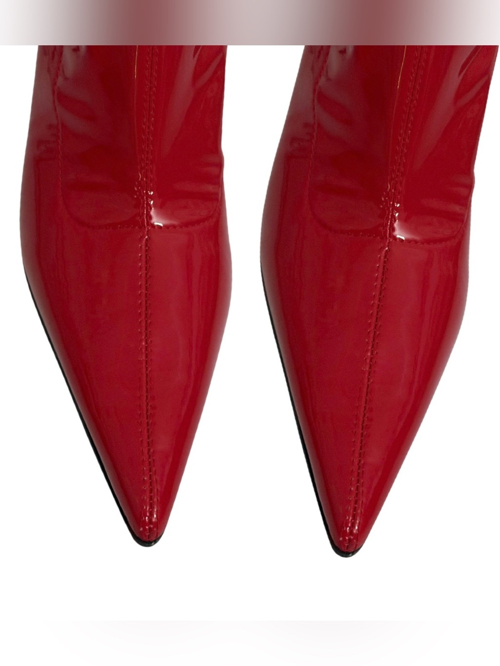 Trickz N’ Thrillz Boots 9 Heeled Stretch Red Vinyl - Picture 4 of 8